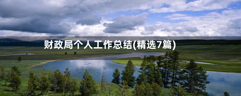 财政局个人工作总结(精选7篇)