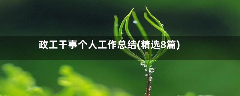 政工干事个人工作总结(精选8篇)