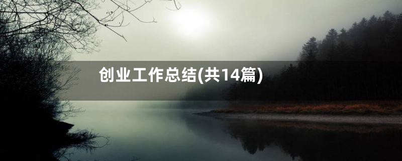 创业工作总结(共14篇)