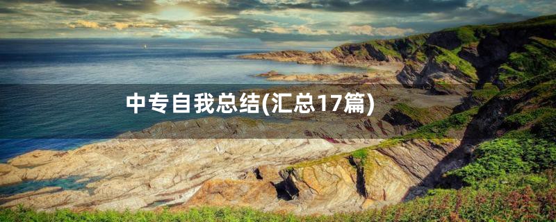 中专自我总结(汇总17篇)