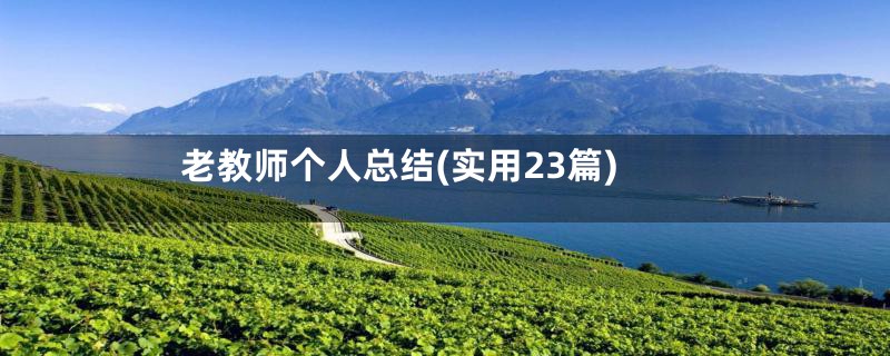 老教师个人总结(实用23篇)