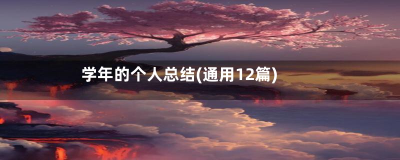 学年的个人总结(通用12篇)