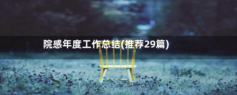 院感年度工作总结(推荐29篇)