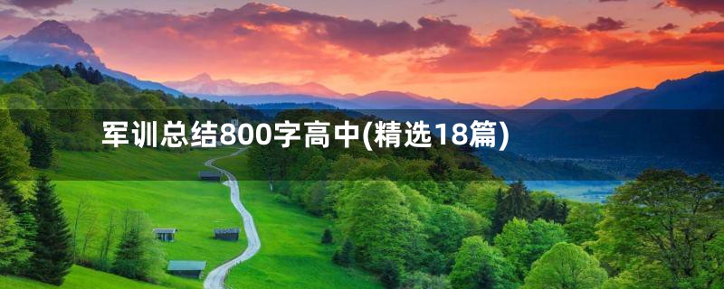 军训总结800字高中(精选18篇)