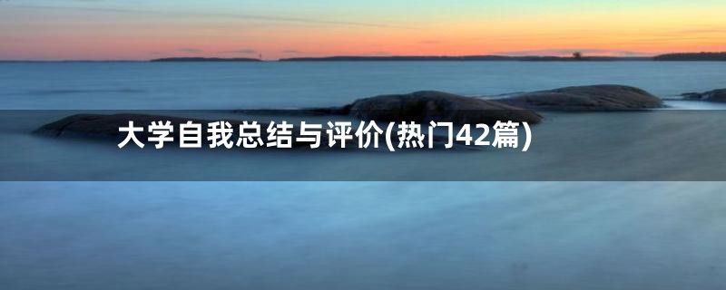 大学自我总结与评价(热门42篇)