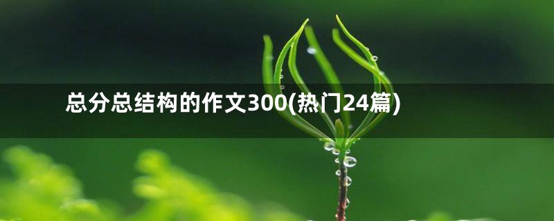 总分总结构的作文300(热门24篇)