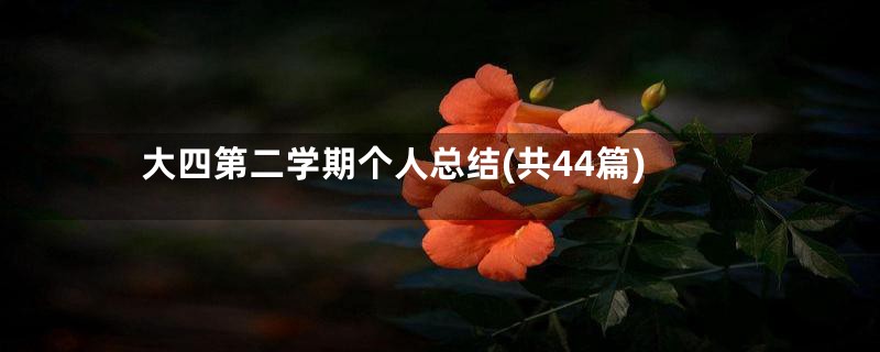 大四第二学期个人总结(共44篇)