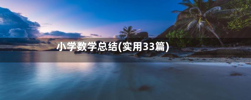 小学数学总结(实用33篇)