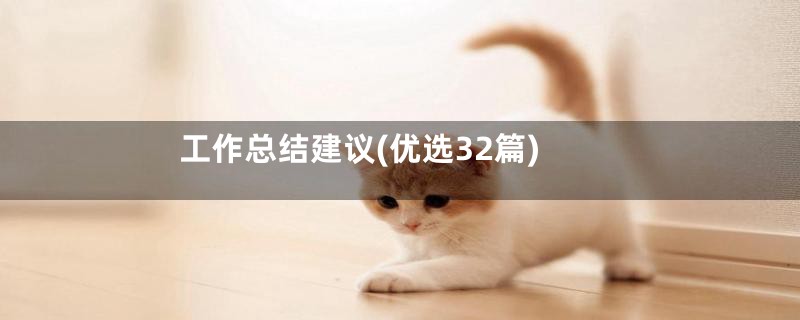 工作总结建议(优选32篇)