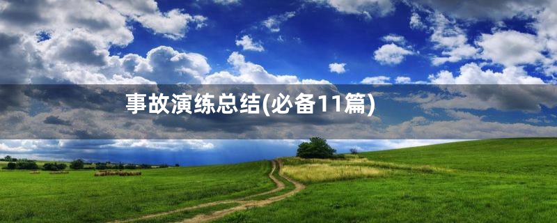 事故演练总结(必备11篇)