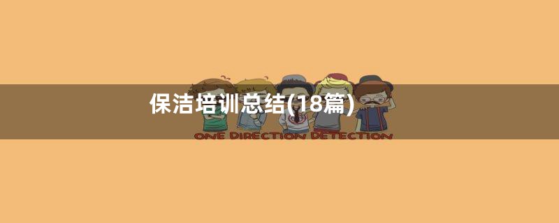 保洁培训总结(18篇)