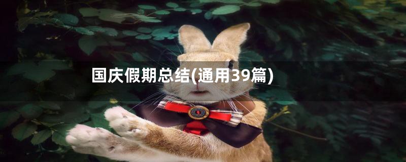 国庆假期总结(通用39篇)