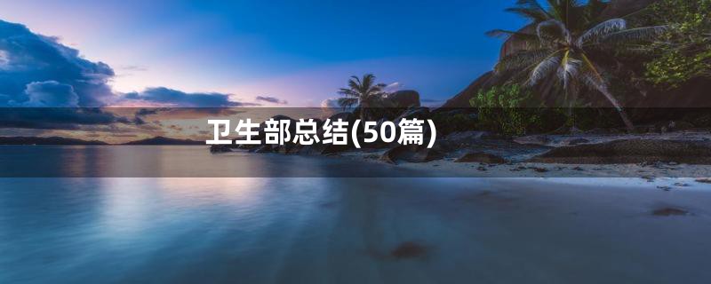 卫生部总结(50篇)