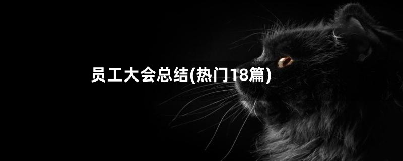 员工大会总结(热门18篇)