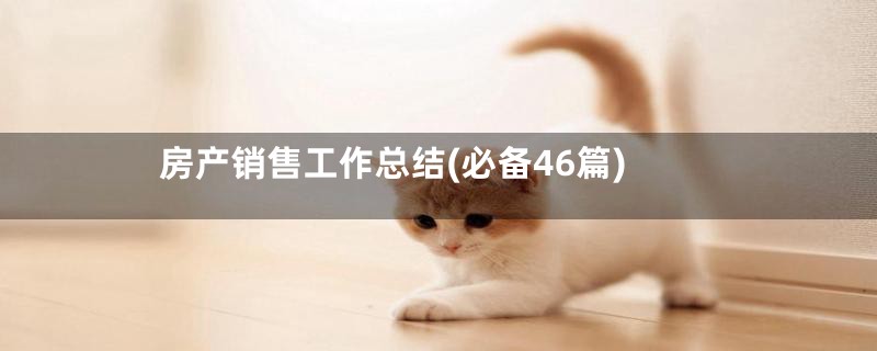 房产销售工作总结(必备46篇)