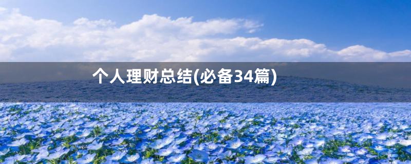 个人理财总结(必备34篇)