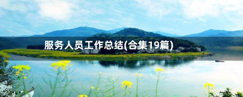 服务人员工作总结(合集19篇)