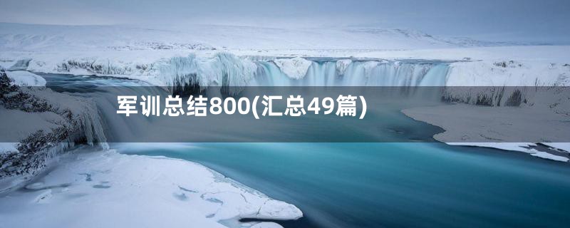 军训总结800(汇总49篇)
