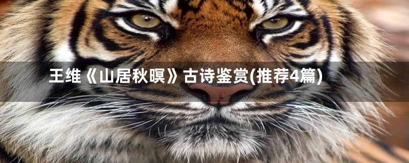 王维《山居秋暝》古诗鉴赏(推荐4篇)