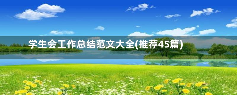 学生会工作总结范文大全(推荐45篇)