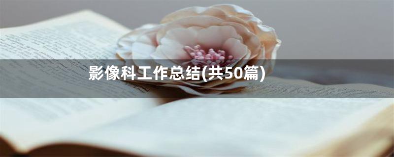 影像科工作总结(共50篇)