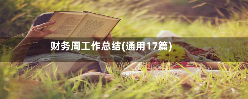 财务周工作总结(通用17篇)