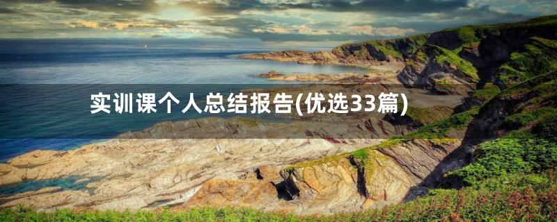 实训课个人总结报告(优选33篇)