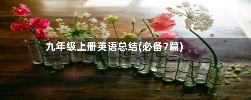 九年级上册英语总结(必备7篇)