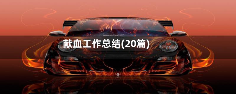 献血工作总结(20篇)