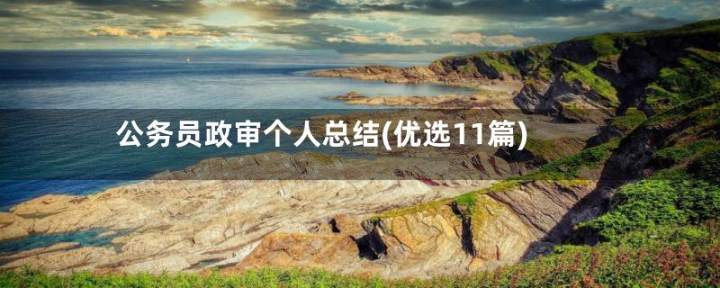 公务员政审个人总结(优选11篇)