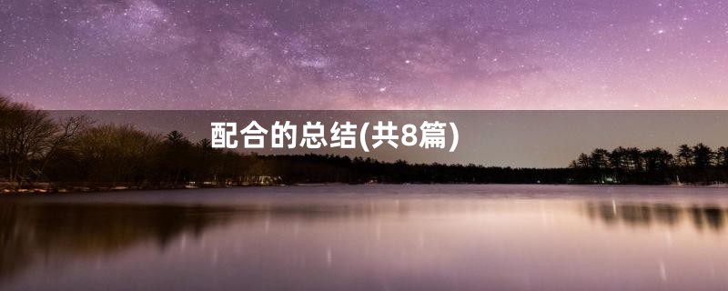 配合的总结(共8篇)