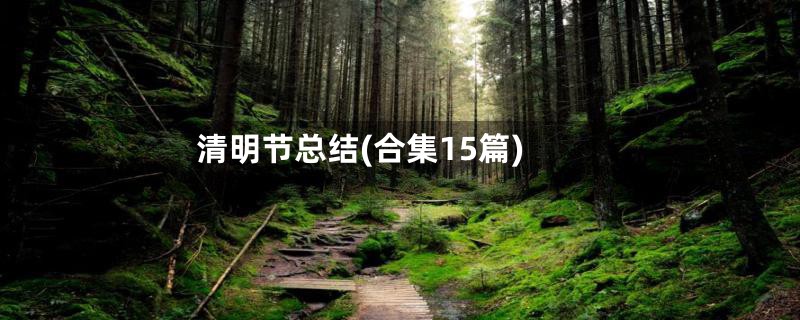 清明节总结(合集15篇)