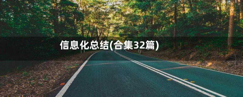 信息化总结(合集32篇)