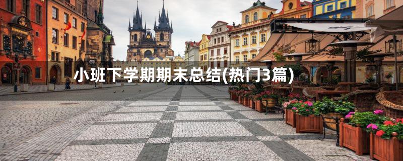 小班下学期期末总结(热门3篇)