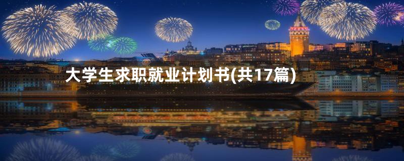 大学生求职就业计划书(共17篇)