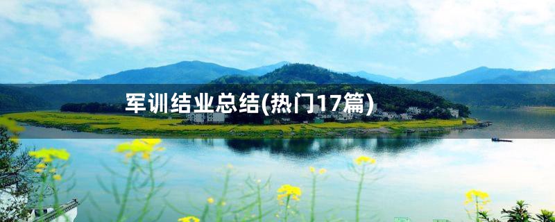 军训结业总结(热门17篇)