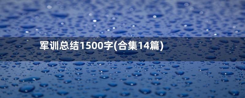 军训总结1500字(合集14篇)