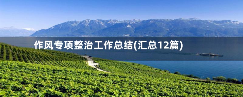 作风专项整治工作总结(汇总12篇)