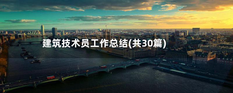 建筑技术员工作总结(共30篇)