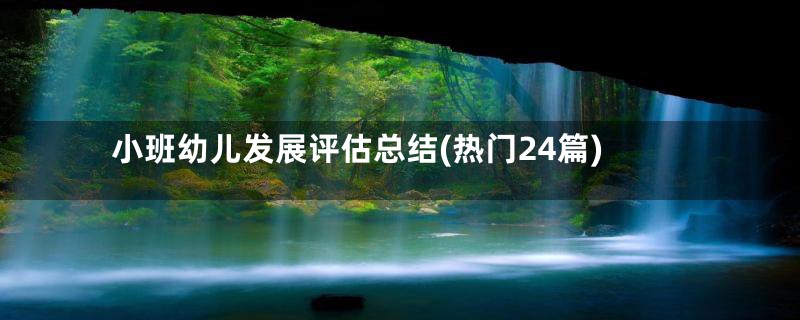 小班幼儿发展评估总结(热门24篇)