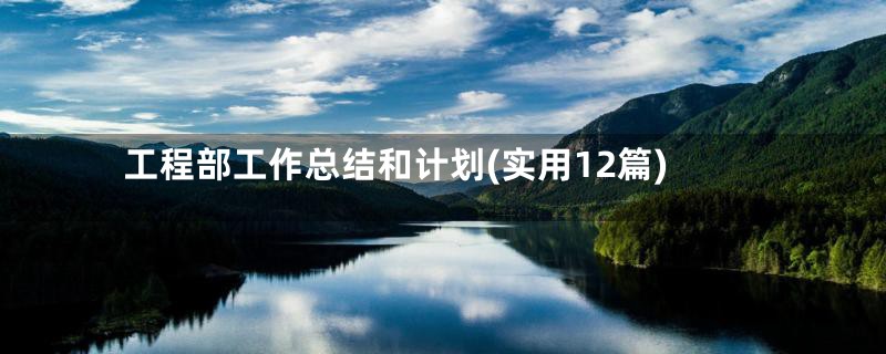 工程部工作总结和计划(实用12篇)