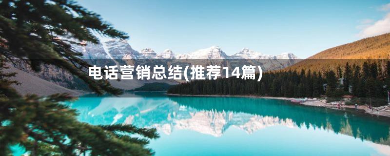 电话营销总结(推荐14篇)