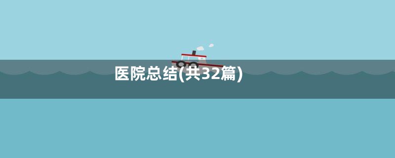 医院总结(共32篇)