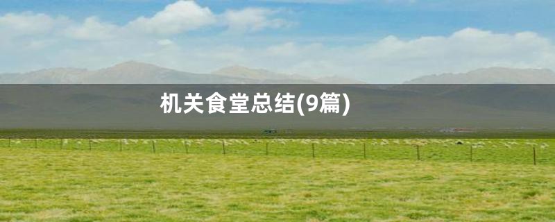 机关食堂总结(9篇)