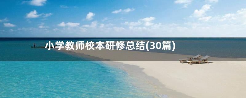 小学教师校本研修总结(30篇)