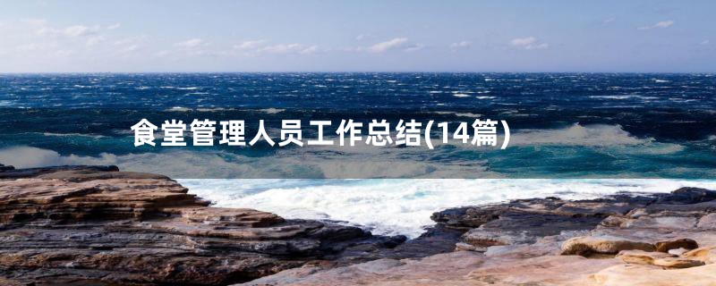 食堂管理人员工作总结(14篇)
