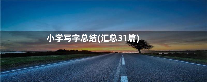 小学写字总结(汇总31篇)