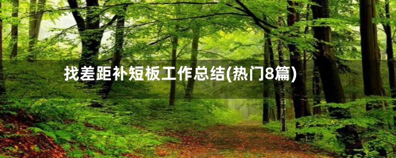找差距补短板工作总结(热门8篇)