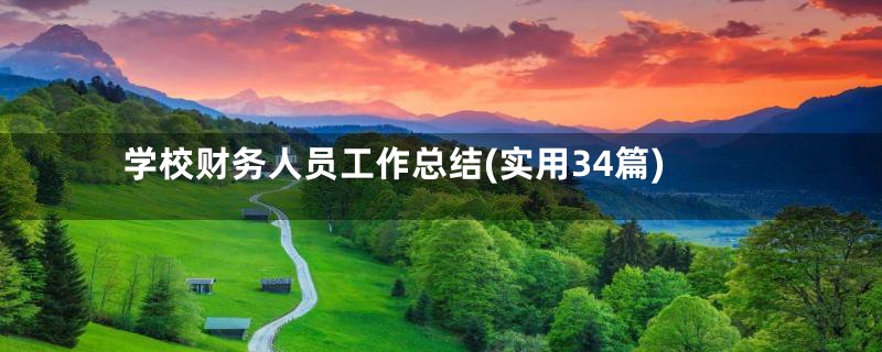 学校财务人员工作总结(实用34篇)