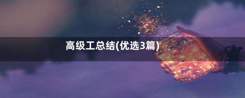 高级工总结(优选3篇)